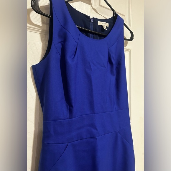 J. Crew Women’s Royal Blue Wool Lined Midi Dress Sz. 2 - Picture 6 of 7